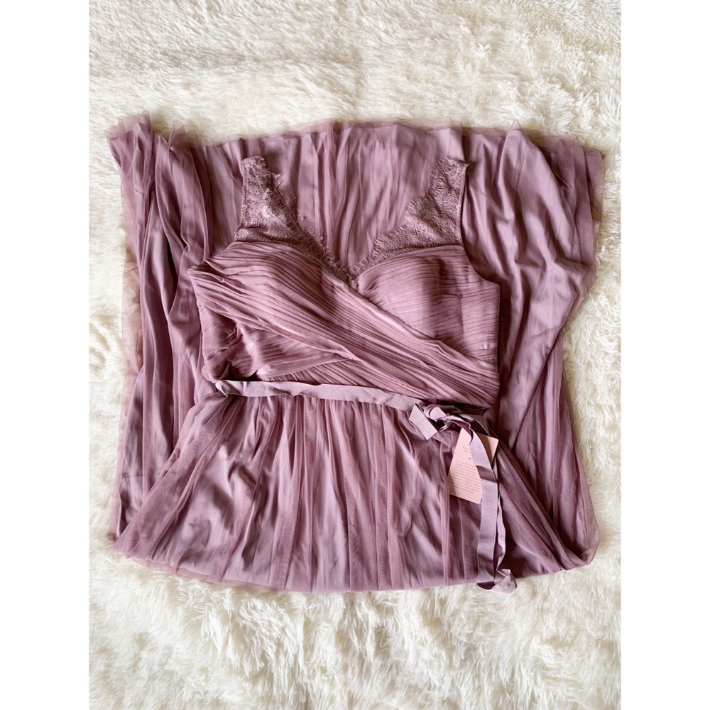 NWT Anthro BHLDN violet grey Fleur dress 24 - Picture 5 of 8